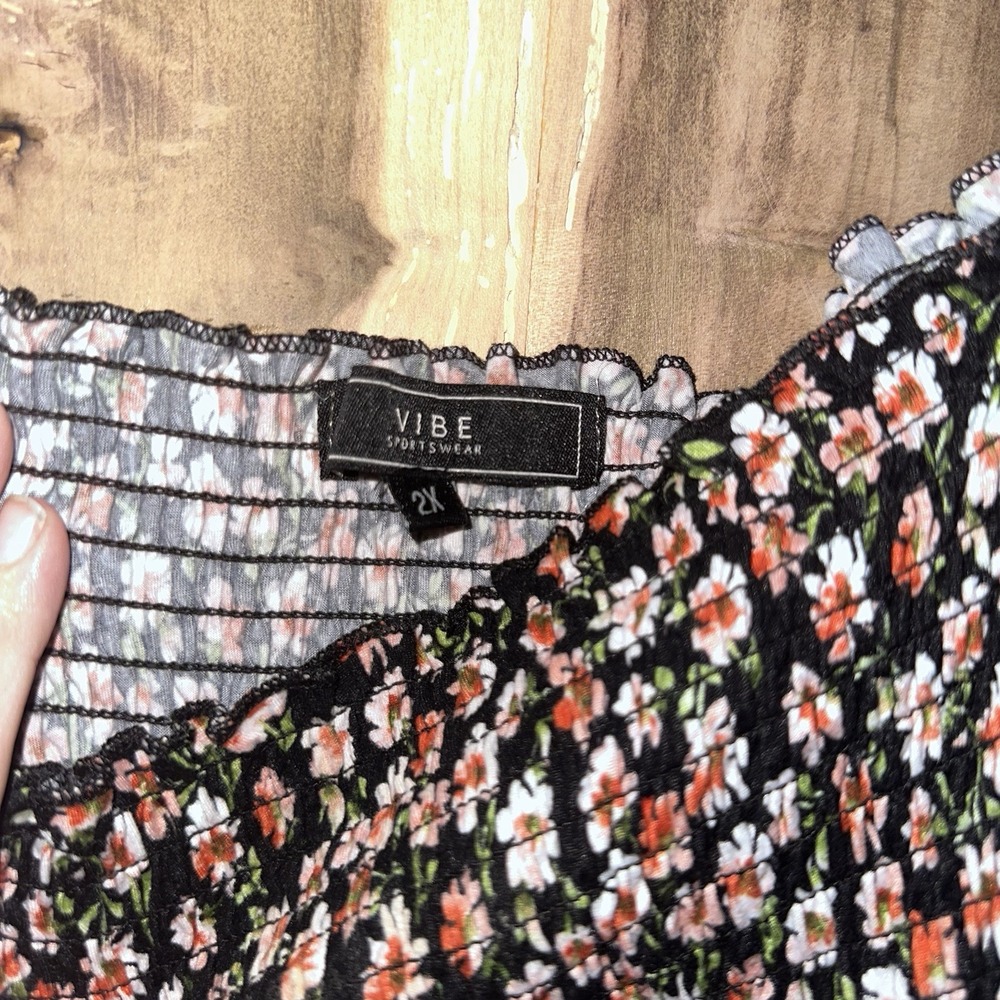 Vibe Sportswear Floral Swing Dress‎ 2x Women's - Picture 4 of 6